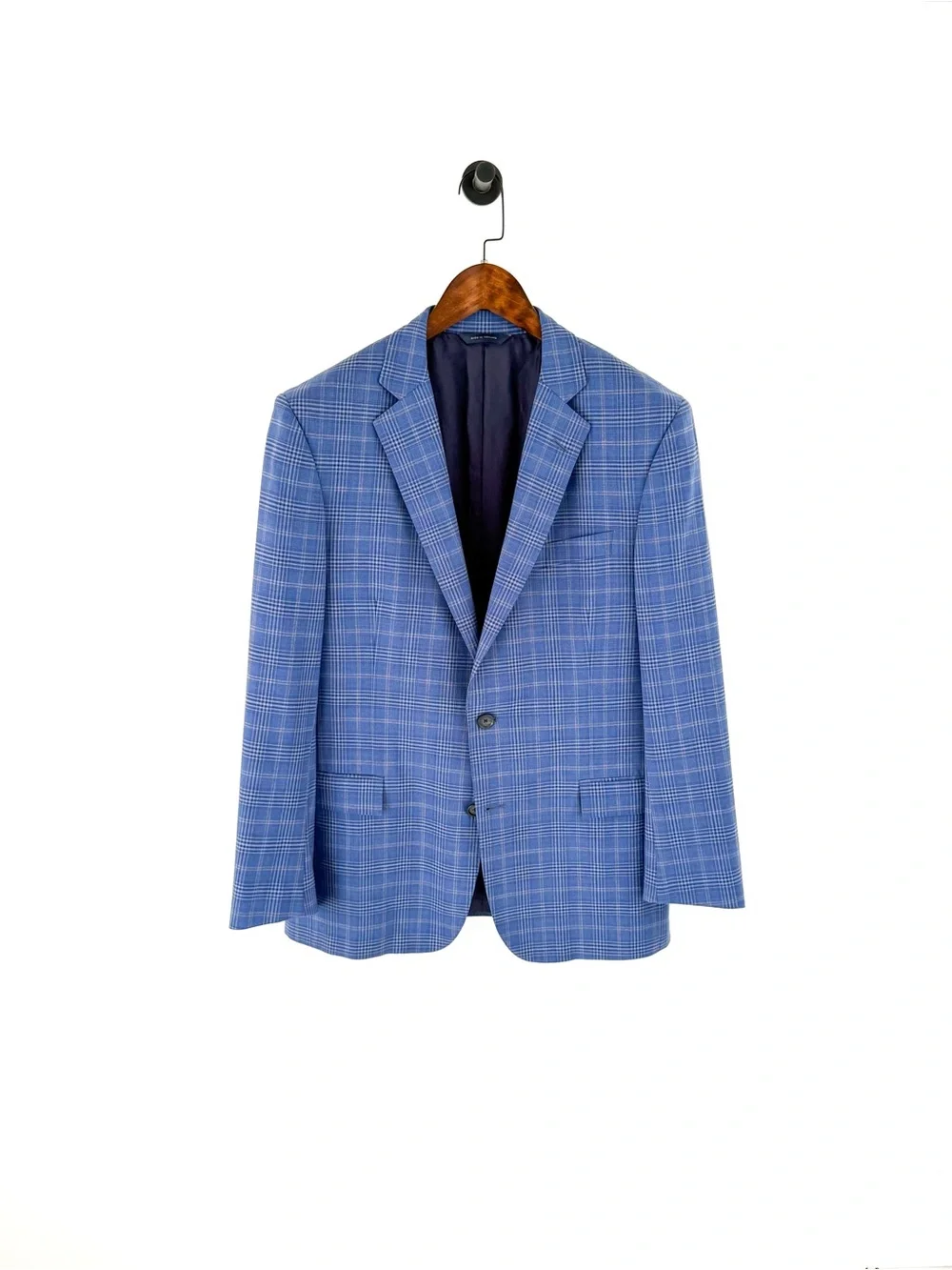 NEW Brooks Brothers Regent Blazer Italian Wool Blue Plaid Sport Coat Jacket 40R